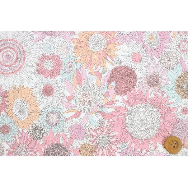 リバティ・ファブリックス タナローン（Small Susanna スモール・スザンナ）ピンク＆ブルー／40cm【08-3638158・XE】