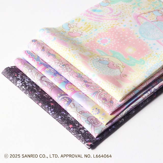 【定形外郵便なら送料無料】◎リバティ・ファブリックスお試しセット◎Sanrio×LIBERTY FABRICS カットクロス5枚セット（2025AW/ピンク系）