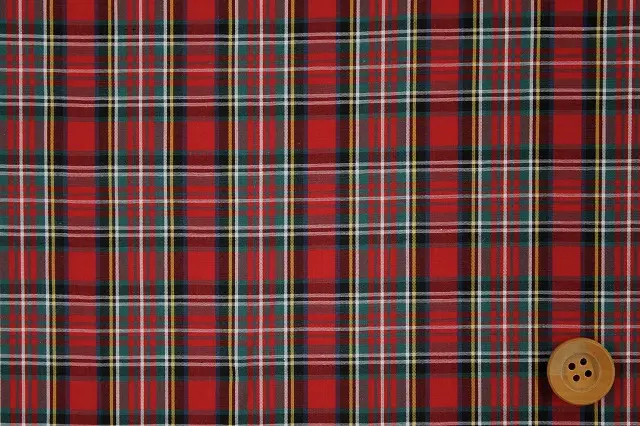 リバティ・ファブリックス【先染タナローンチェック】（Tartan Check タータン・チェック）レッド／40cm【3265100・4】