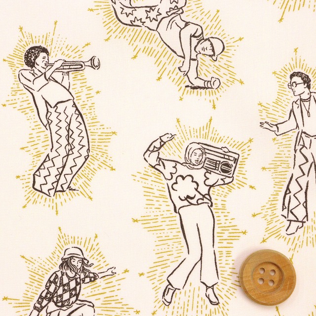 リバティ・ファブリックス タナローン（Hip Hop Jazz ヒップ・ホップ・ジャズ）ベージュイエロー【26-36361025・26AU】