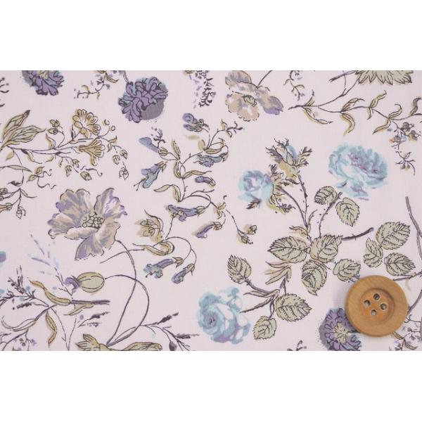 【サンドウオリジナルカラー】リバティ・ファブリックス タナローン（Garden ガーデン）ブルームーン（縮小版）／80cm【DC27016S60・J24C】