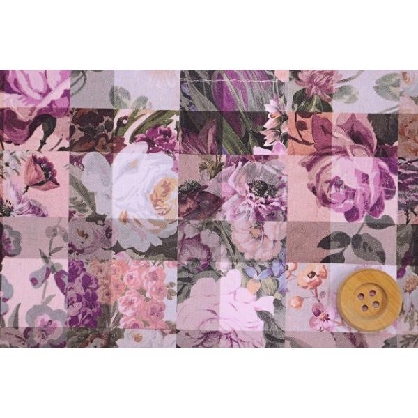 リバティ・ファブリックス タナローン（Archive Gingham アーカイブ・ギンガム）パープル／90cm【23-363J6819・BE】