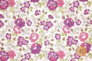 【サンドウ限定復刻色】リバティ・ファブリックス タナローン131（Felicite フェリシテ）パープル／90cm【3637113・GE】