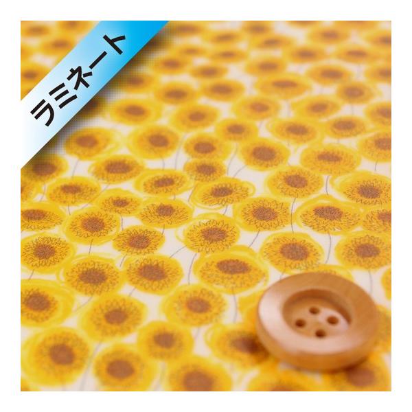 リバティ・ファブリックス タナローン【ラミネート加工】（Xanthe Sunbeam ザンジー・サンビーム）イエロー／30cm【3633151・AE】