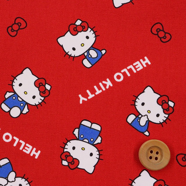 （sanrio）ハローキティ ベーシックリボン／レッド【オックス生地】