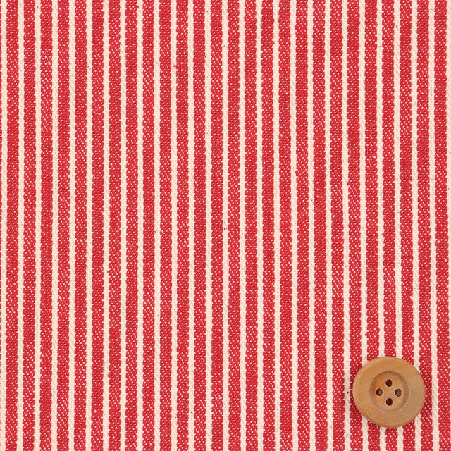 ストライプ／レッド【ヒッコリー生地】