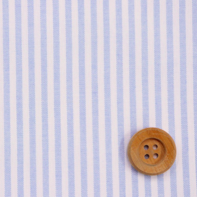 （細）パステルカラーストライプ／ブルー【T/C生地】