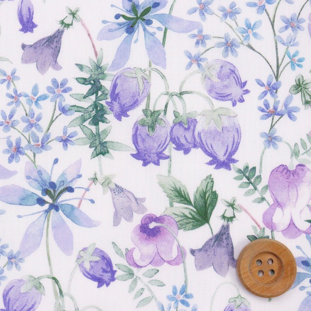 リバティ・ファブリックス タナローン（Hakuba ハクバ）ブルー＆パープル【24-363J4218・DE】