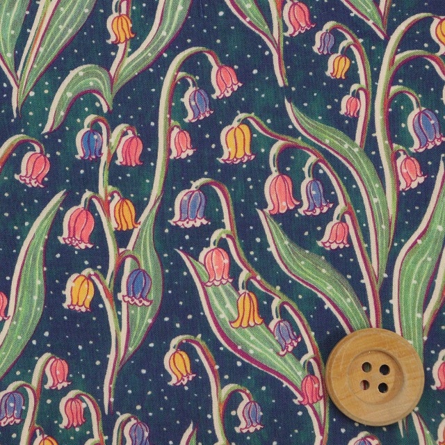 リバティ・ファブリックス タナローン（Kielo キエロ）ネイビー【22-363J6815・DE】