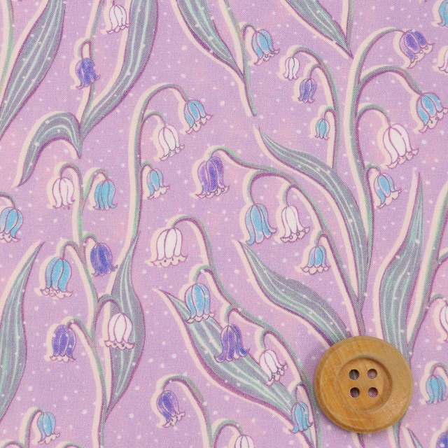 リバティ・ファブリックス タナローン（Kielo キエロ）ブルー＆パープル【22-363J6815・ZE】