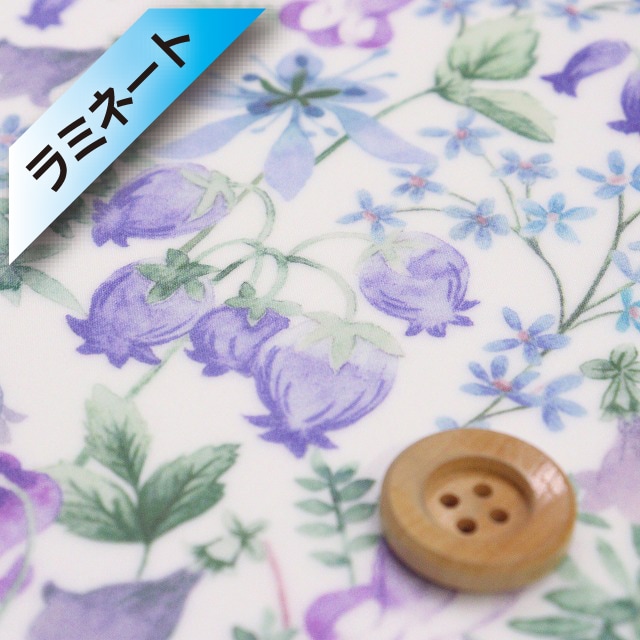 リバティ・ファブリックス タナローン【ラミネート加工】（Hakuba ハクバ）ブルー＆パープル【24-363J4218・DE】