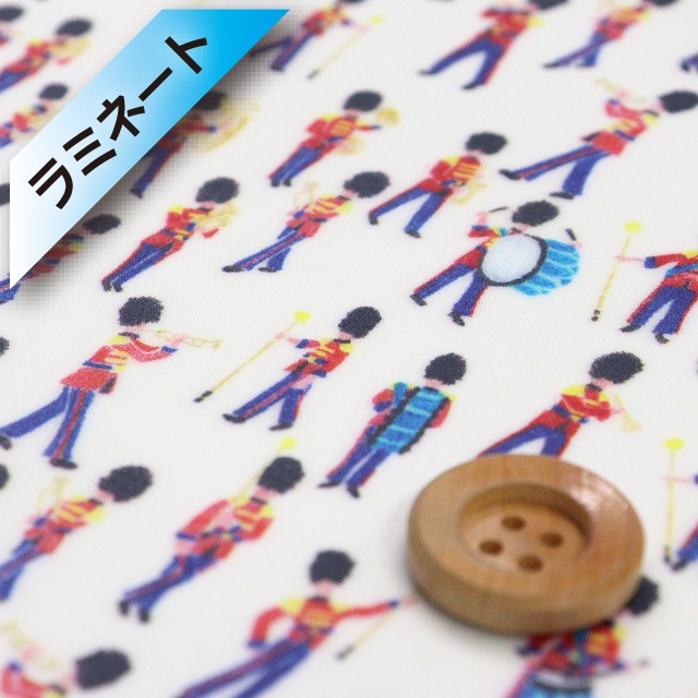 リバティ・ファブリックス タナローン【ラミネート加工】（Musical March ミュージカル・マーチ）オフホワイト【20-36301132・BE】