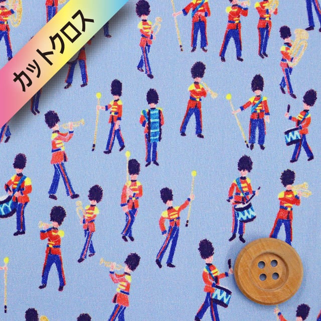 リバティ・ファブリックス タナローン（Musical March ミュージカル・マーチ）ブルー【20-36301132・CE】カットクロス