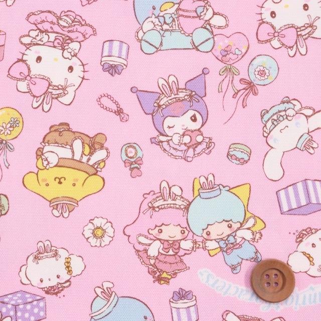 （sanrio）サンリオキャラクターズ うさみみ／ピンク【オックス生地】
