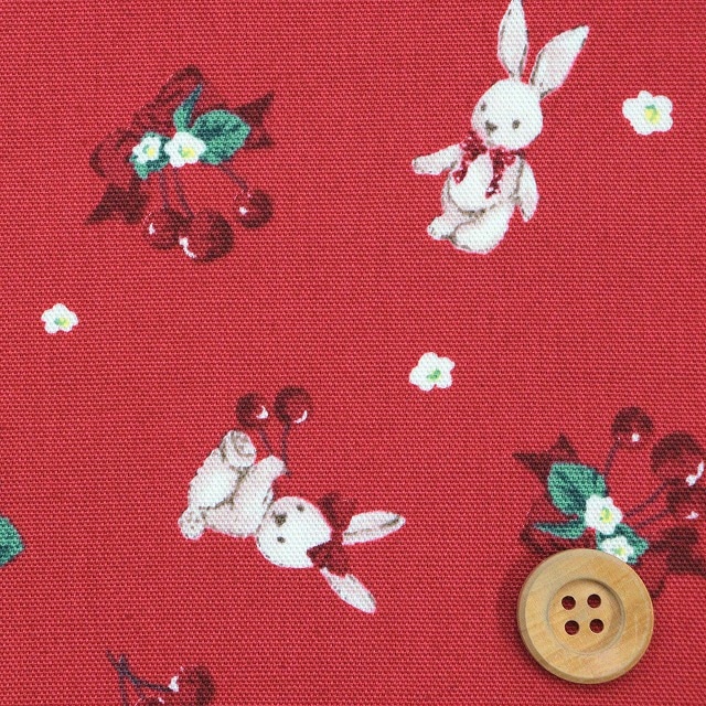 ラビットチェリー／レッド【オックス生地】