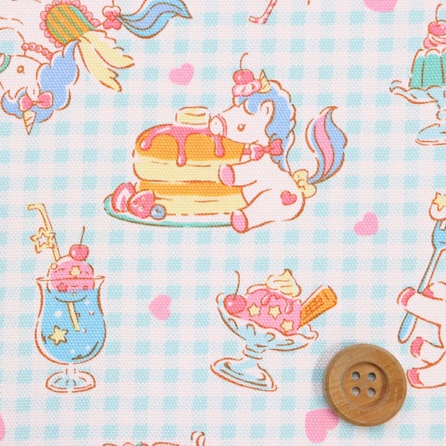 バニラPOPスイーツ／ブルー【オックス生地】