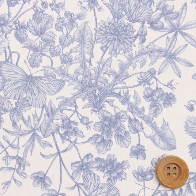 リバティ・ファブリックス タナローン（Spring Memories スプリング・メモリーズ）ブルー【25-363J75915・26AU】