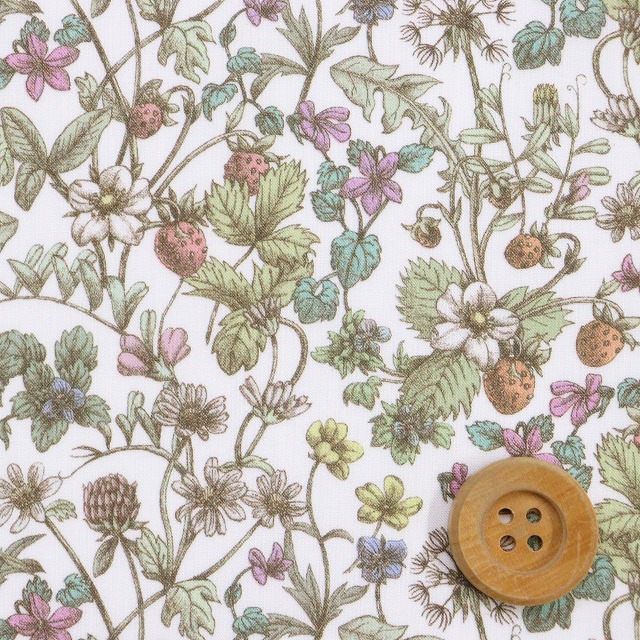 リバティ・ファブリックス タナローン（Antique Garden アンティーク・ガーデン）カラフル/ペール【25-363J75916・26DU】