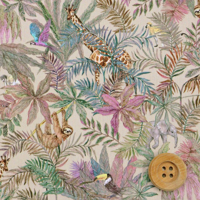 リバティ・ファブリックス タナローン（Little Eden リトル・エデン）ベージュ地【25-363J75917・26AU】