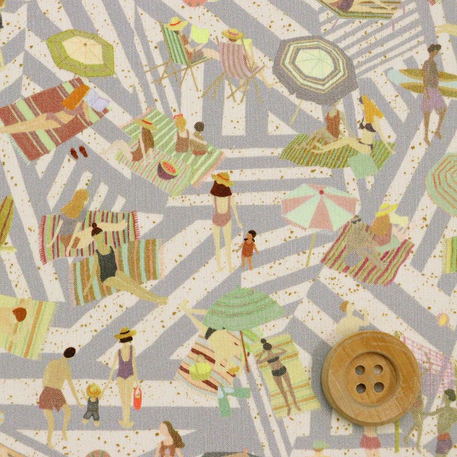 リバティ・ファブリックス タナローン（Shoreline ショアライン）グレー【25-363J75920・26CU】