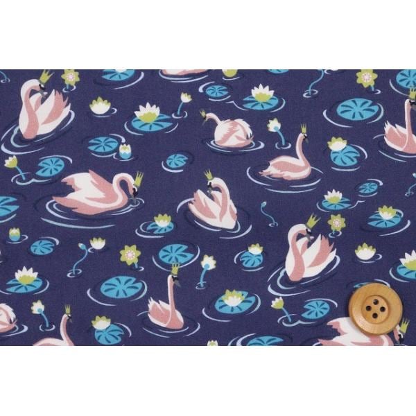 リバティ・ファブリックス タナローン（Manon マノン）ネイビー／30cm【363J6434・A】