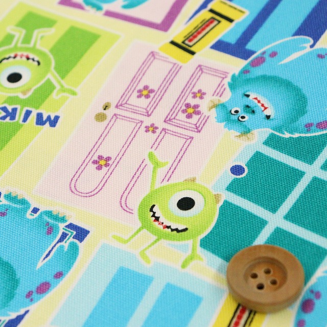 Disney 2022 BTS モンスターズ・インク／イエロー地【オックス生地】