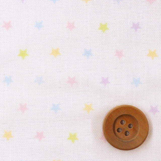 カラフルリトルスター HomeyBaby / パステル【ダブルガーゼ生地】
