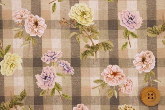 リバティ・ファブリックス タナローン（Scented Garden センテッド・ガーデン）ベージュ／60cm【DC33550/YE】