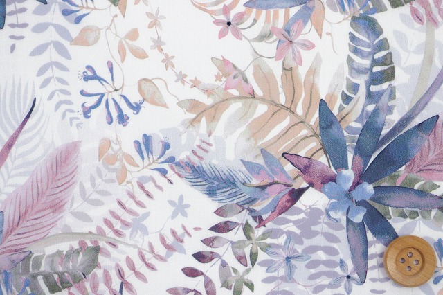 リバティ・ファブリックス タナローン（ADEOYE アデオイエ）グレーパープル／60cm【23-3633120・23BT】