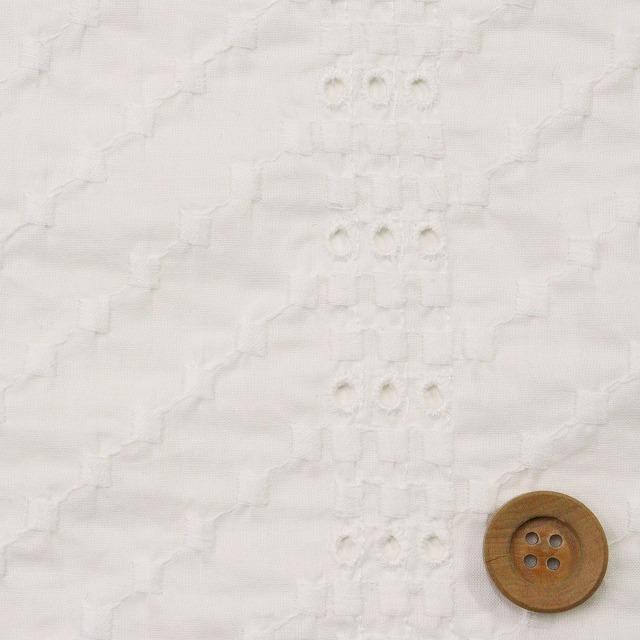 スクエアレース/オフホワイト【刺しゅう生地】