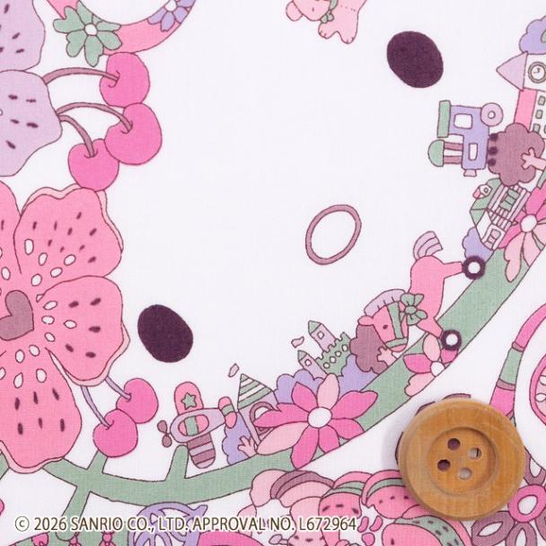 【限定復刻柄】リバティ・ファブリックス×ハローキティ タナローン（Wonderland ワンダーランド）ピンク【DC27537・J27A】