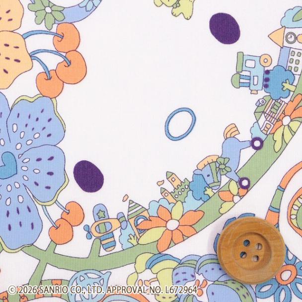 【限定復刻柄】リバティ・ファブリックス×ハローキティ タナローン（Wonderland ワンダーランド）グリーン【DC27537・J27C】