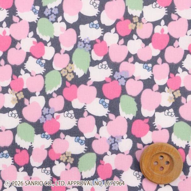 【限定復刻柄】リバティ・ファブリックス×ハローキティ タナローン（Apple Tree アップル・ツリー）ピンク【DC27538・J27A】