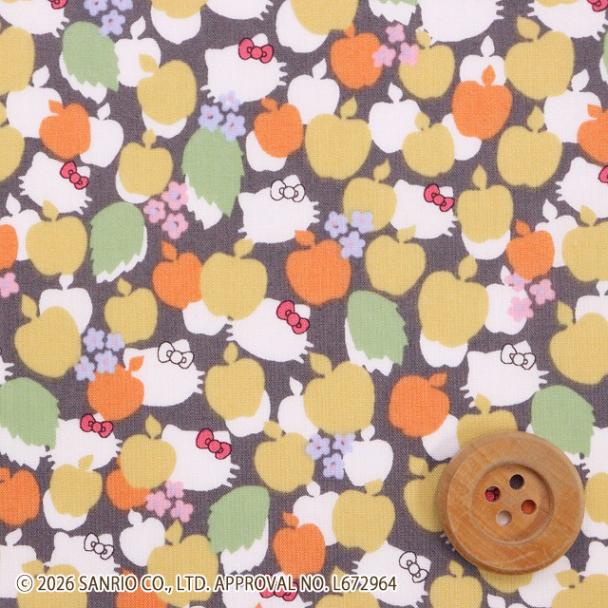 【限定復刻柄】リバティ・ファブリックス×ハローキティ タナローン（Apple Tree アップル・ツリー）イエロー【DC27538・J27C】