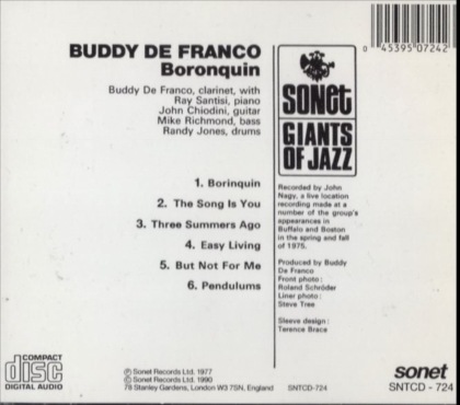 Buddy De Francoバディ・デフランコ/BORONQUIN/BORINQUIN | 海外ジャズ 