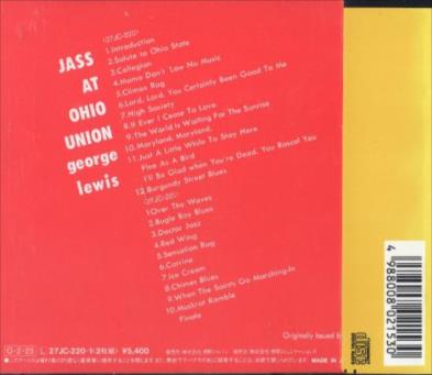 George Lewis ジョージ・ルイスJazz at Ohio Union(2枚組