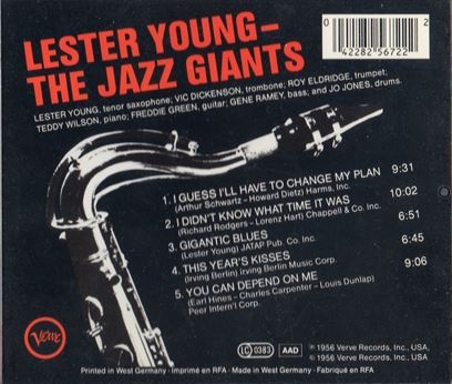 Lester Young レスター・ヤングTHE JAZZ GIANTS | 海外ジャズ