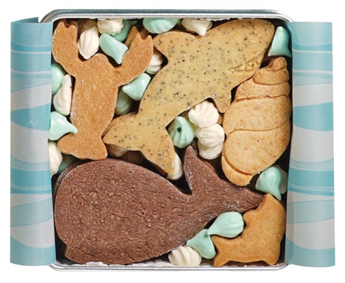 アニマルクッキー　ブルー缶