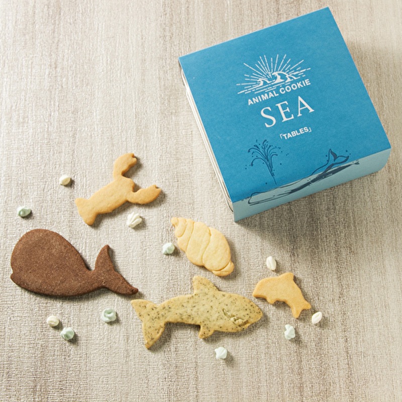 アニマルクッキー　ブルー缶