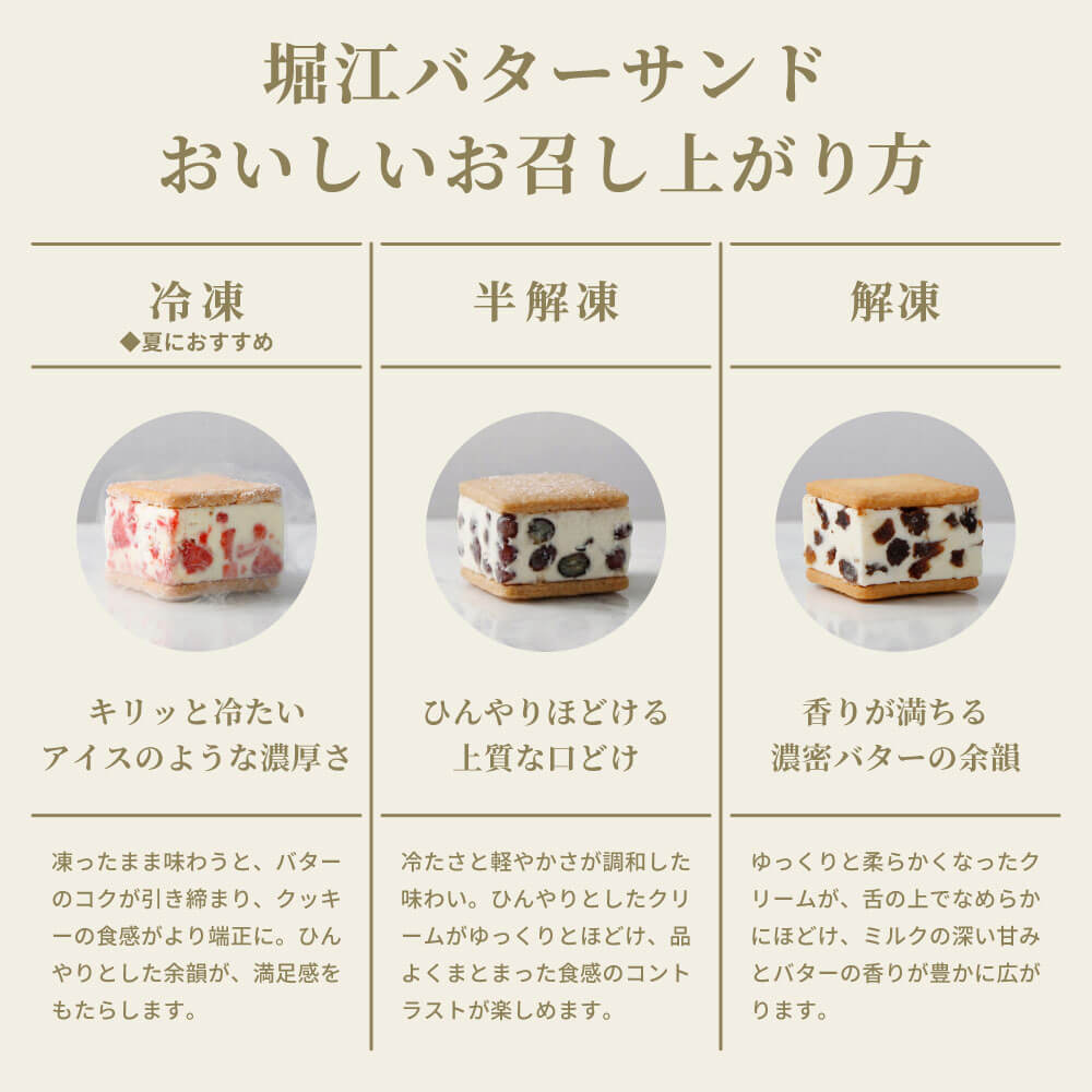 堀江バターサンド　スペシャルBOX【8種8個入】