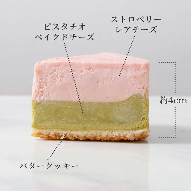 6Cチーズケーキ　ストロベリー＆ピスタチオ