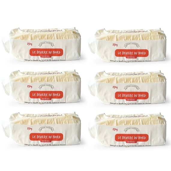 【送料無料】 バター ブール・ド・ノード 有塩 250g 6個セット 日本未入荷 初上陸 フランス産 発酵バター