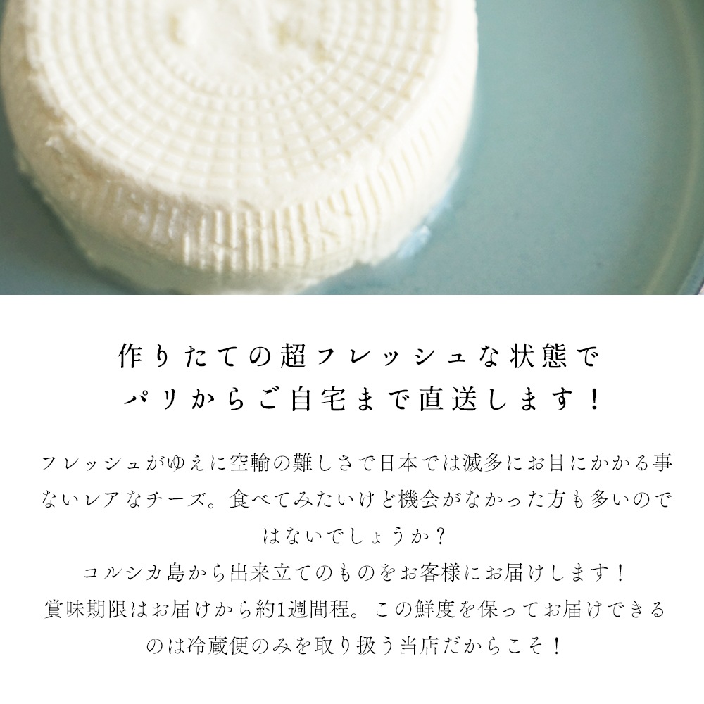 【季節限定】ブロッチュ 250g｜フランス産 コルシカ島伝統 羊乳チーズ フレッシュチーズ｜リコッタのような優しい味 パリ直送