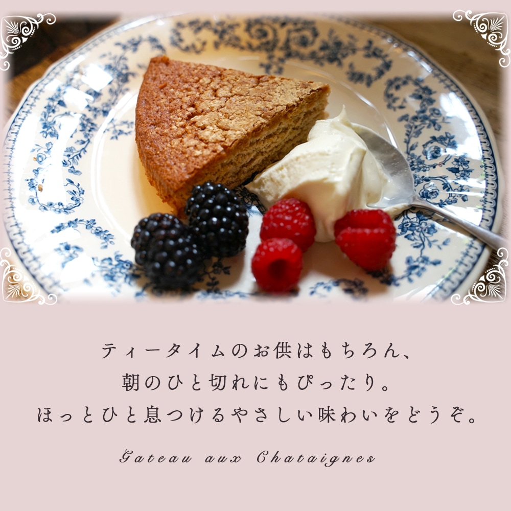 【秋冬限定】栗粉のケーキ 220g (直径17cm)|フランス産|蜂蜜|添加物不使用|お取り寄せ|パリ直送