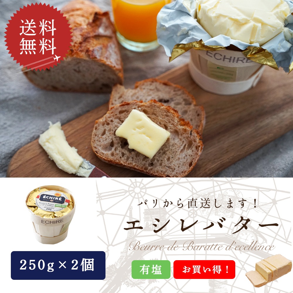 【送料無料】 エシレ 有塩バター 250g 2個セット カゴタイプ エシレバター 発酵バター フランス産