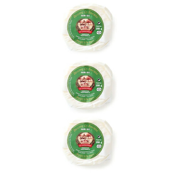 【送料無料・3個セット】ガロンド 有塩バター 250g×3個セット｜Reo社製 フランス ノルマンディー産 発酵バター 手作り 殺菌乳 日本未入荷｜Le Gaslonde パリ直送
