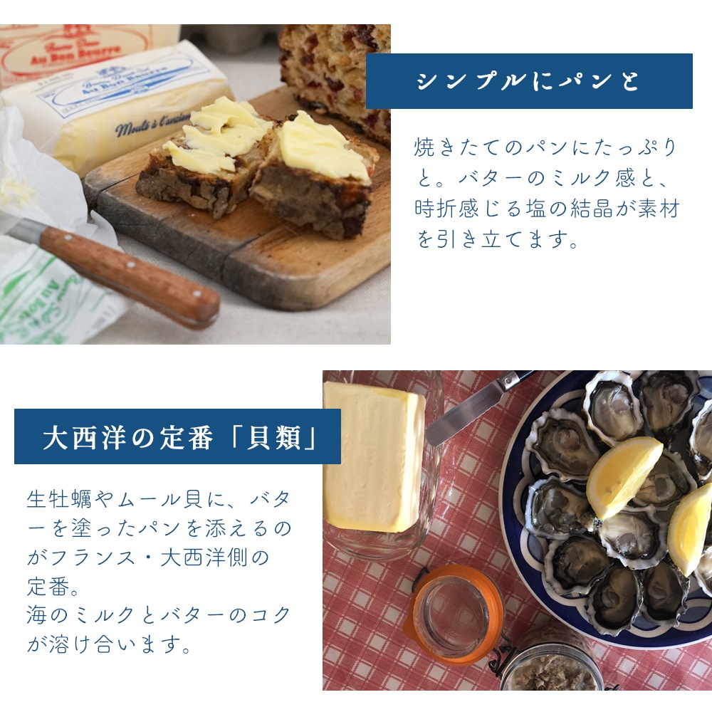 【送料無料】 海塩バター 食べ比べセット 【総重量750g】 粗塩フルールドセル フランス産バター