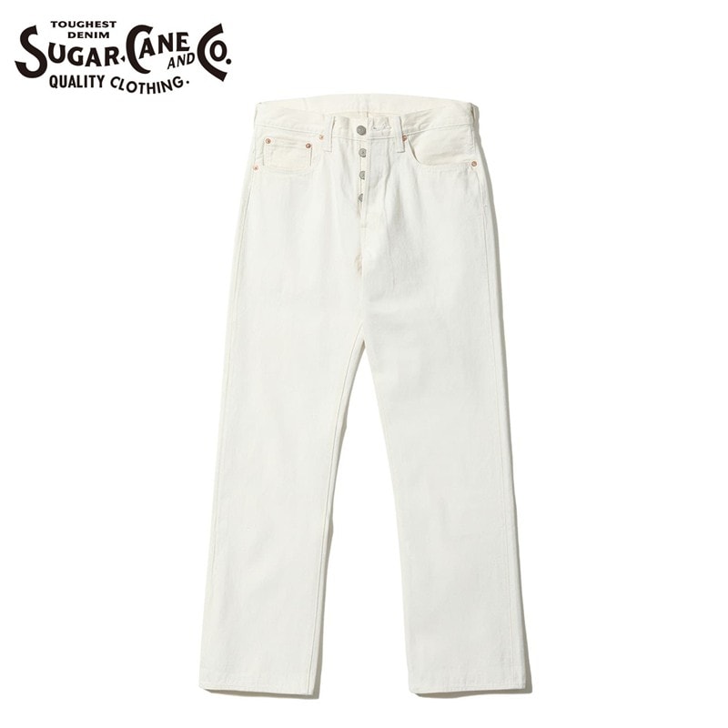SUGAR CANE / シュガーケーン 13oz. ホワイト デニム ジーンズ（レギュラーストレート） [SC42560]