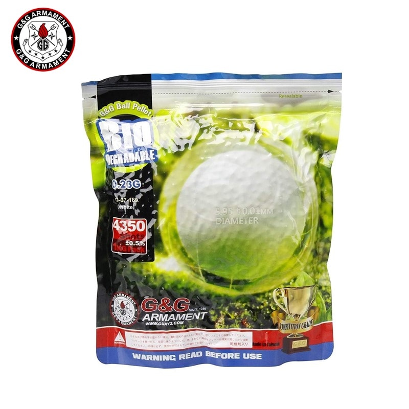 G&G バイオ BB弾 0.23g 1KG 4350発 ホワイト [G-07-169]