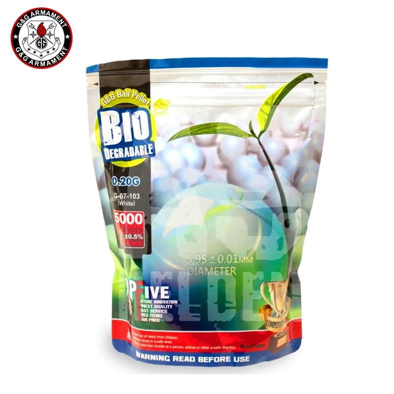 G&G バイオ BB弾 0.20g 1KG 5000発 ホワイト [G-07-103]